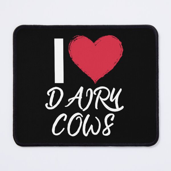 Item preview, Black version of I love Dairy Cows designed and sold by FarmsteadAcers.