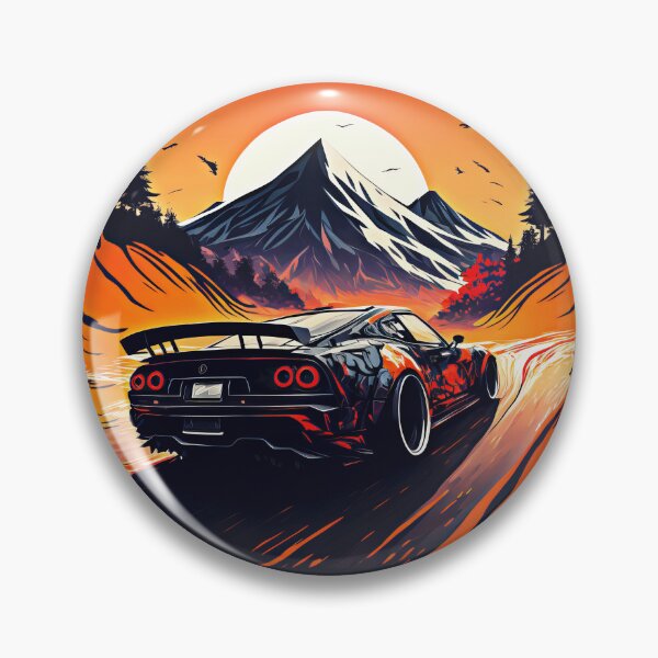 Item preview, Fiery Tuned Race Car at Sunset Artwork designed and sold by CaseHavenDesign.