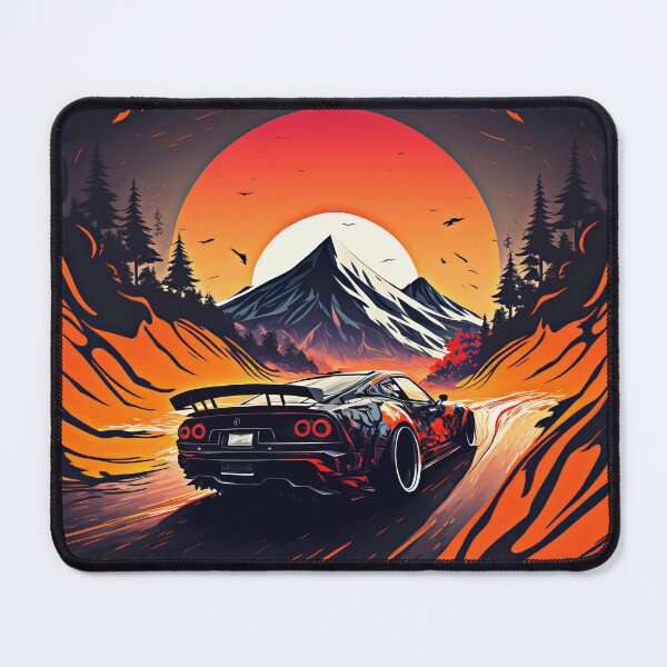 Item preview, Fiery Tuned Race Car at Sunset Artwork designed and sold by CaseHavenDesign.