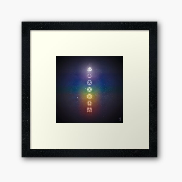The Chakras Light Lámina enmarcada