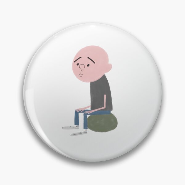 Item preview, Karl Pinkington Cartoon Painting Sat on Rock designed and sold by Passion-Fruits.