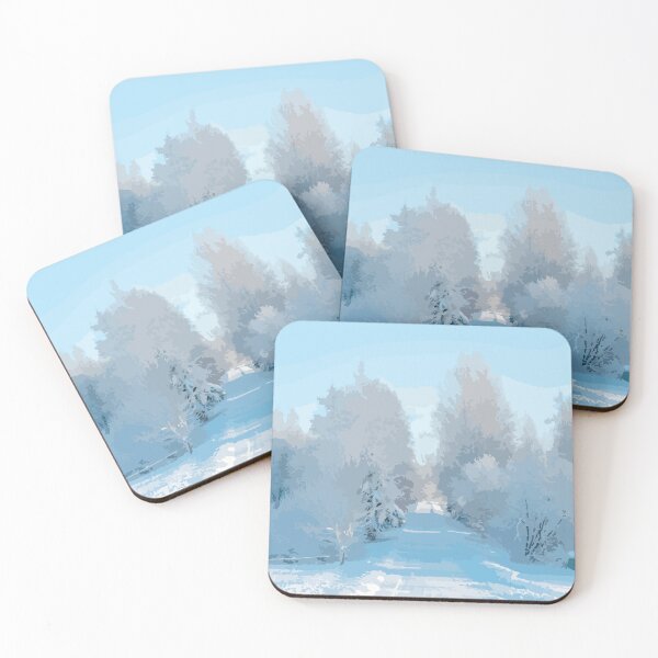 Item preview, Beautiful Snowy Scenery:- Snowy Landscape Art- Snowy Landscape Illustration designed and sold by typoinspired.