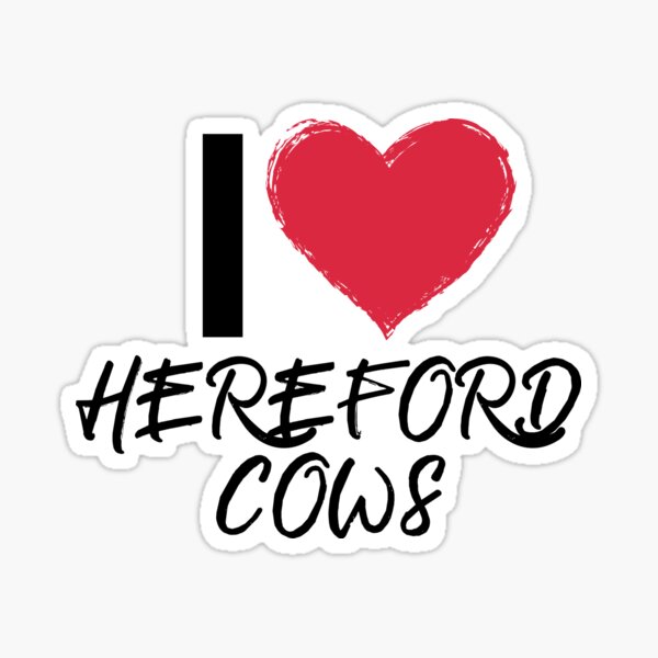 Vista previa del artículo con la obra « Me encantan las vacas Hereford», diseñado y vendido por FarmsteadAcers.