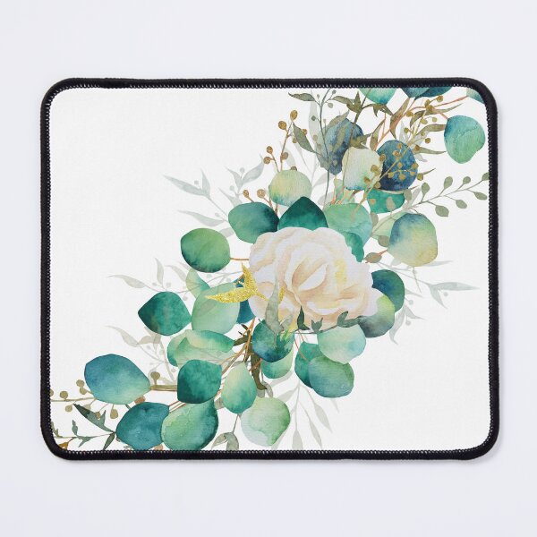 Item preview, Arrangement of eucalyptus and eustoma branches watercolor leaves designed and sold by Createssy.