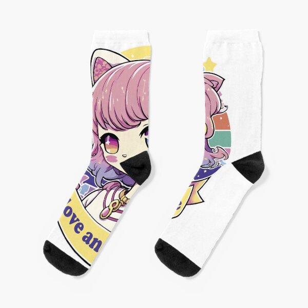 Catgirl Love and Pride Socks
