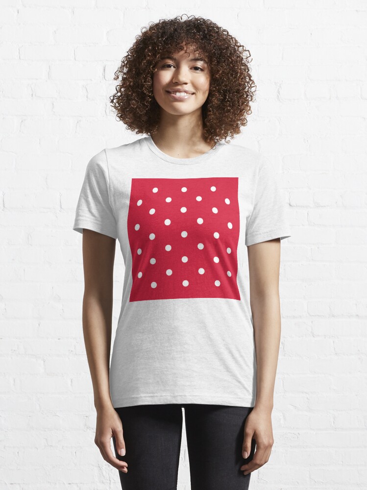 Louis Vuitton Red/White Polka Dot T-Shirt Size Small