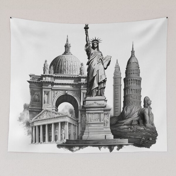 Item preview, Black and white city designed and sold by olahdan.