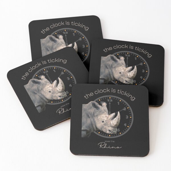 Item preview, Save The Rhino The Clock is Ticking Floor Pillow designed and sold by MagicWolfStar.