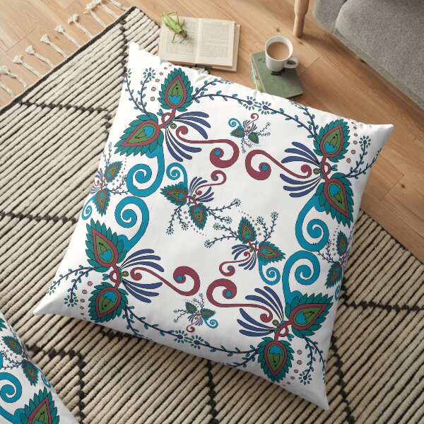 57 Decoration blue-green Floor Pillow