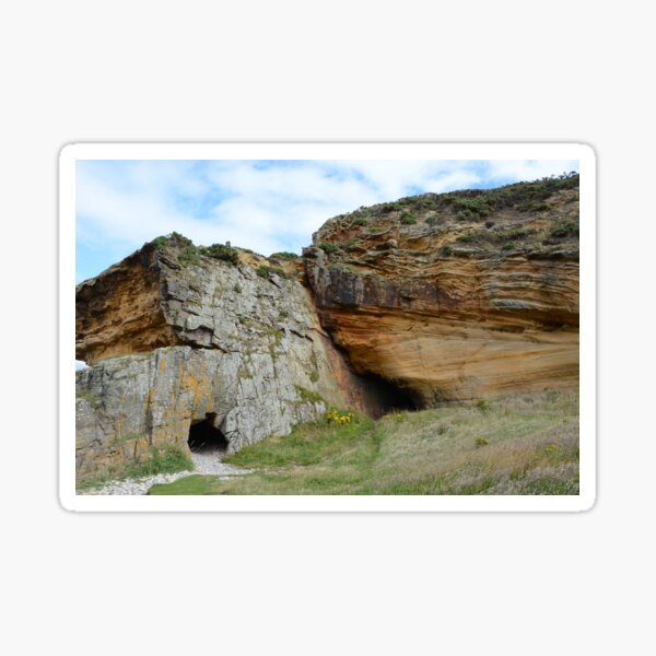 Caves at Clashach Cove, Moray Sticker