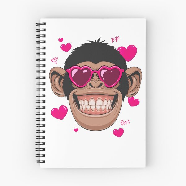 Item preview, Chimpanzee Valentines Day Heart Glasses Monkey designed and sold by iliasjeff.
