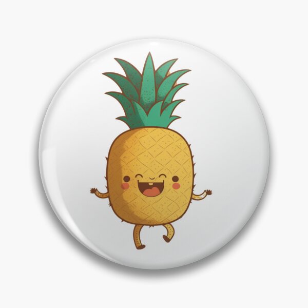 Item preview, Smiling Kawaii Pineapple Smiling and Having Fun designed and sold by Blaknbloo.