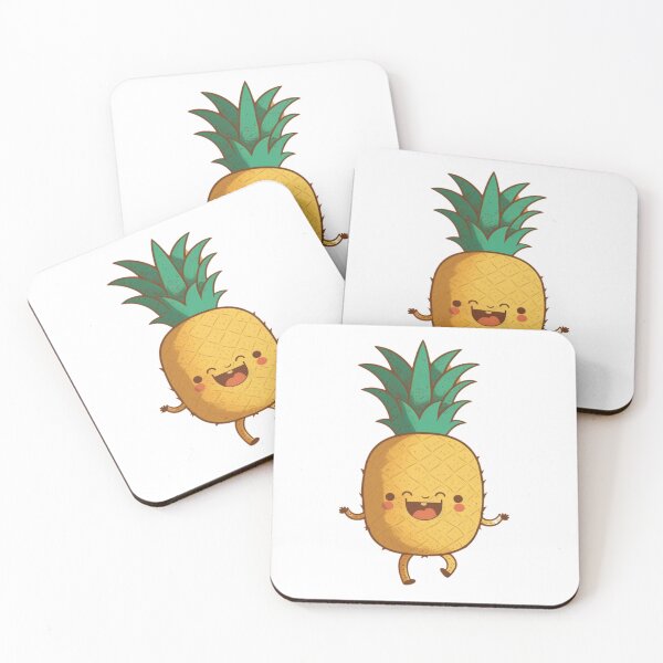 Item preview, Smiling Kawaii Pineapple Smiling and Having Fun designed and sold by Blaknbloo.