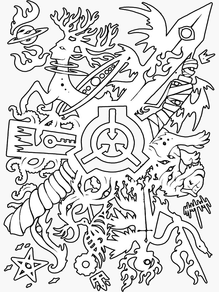 SCP Foundation Monsters  Sticker for Sale by Yu-u-Ta