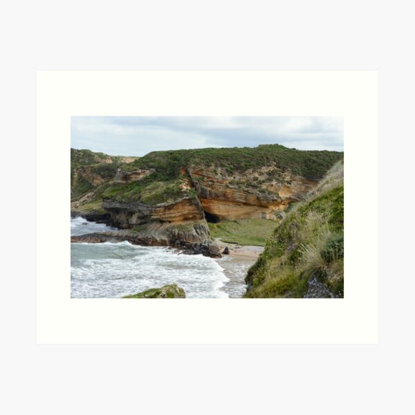 First Glimpse of Clashach Cove, Moray Art Print