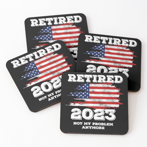 Item preview, US Distressed Flag  2023 Not My Problem Anymore Retirement 2023 designed and sold by PECCATOR.