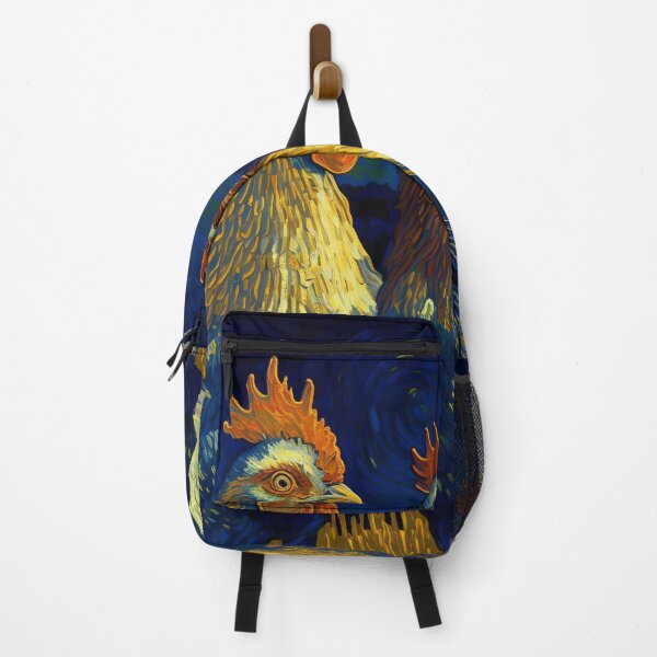 Item preview, Three Roosters in the Style of Van Gogh's The Starry Night designed and sold by newnomads-art.