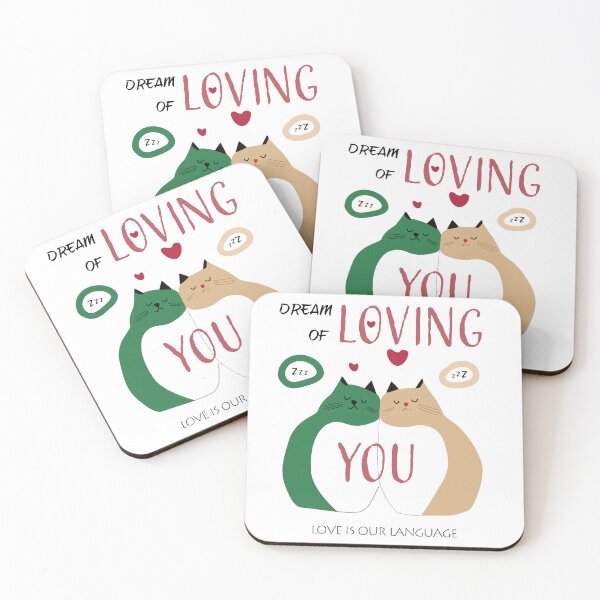 Item preview, Cats Love | Dream of Loving You |Love is our language | Valentine's Day | Love Language | Romantic designed and sold by ArtPowTech.
