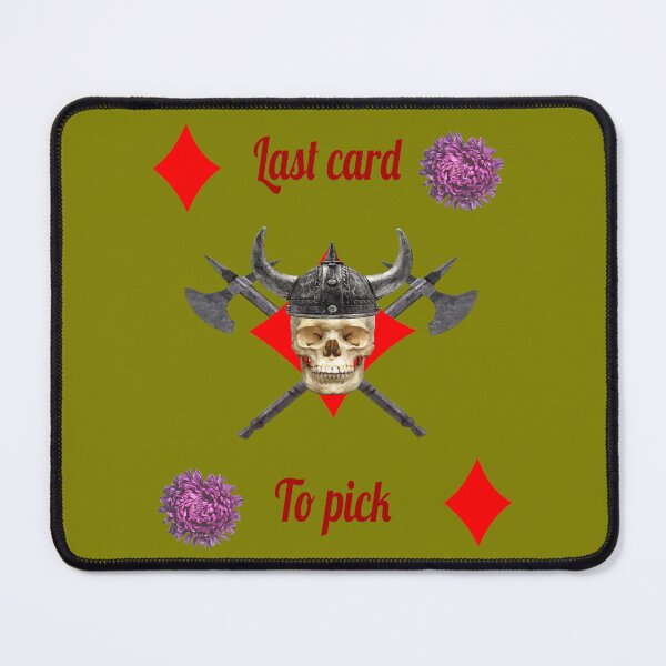 Item preview, Last card to pick, skull viking warrior, diamond card, green designed and sold by Lacasadellora.