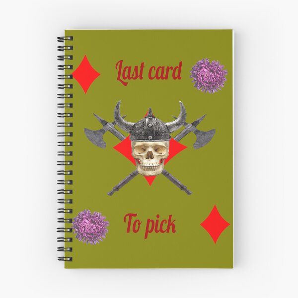 Item preview, Last card to pick, skull viking warrior, diamond card, green designed and sold by Lacasadellora.