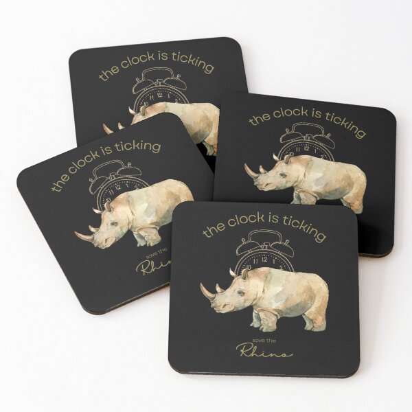 Item preview, Save The Rhino The Clock is Ticking Duvet Cover designed and sold by MagicWolfStar.
