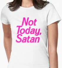 Not Today Satan Barbie - Funny Satan Barbie Parody Sticker T-Shirt Pillow Women's Fitted T-Shirt