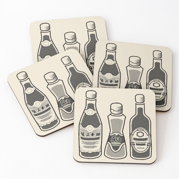 Item preview, Vinegar, Sesame Oil, Soy Sauce Bottle Pop Art (Row Version) designed and sold by mz496.