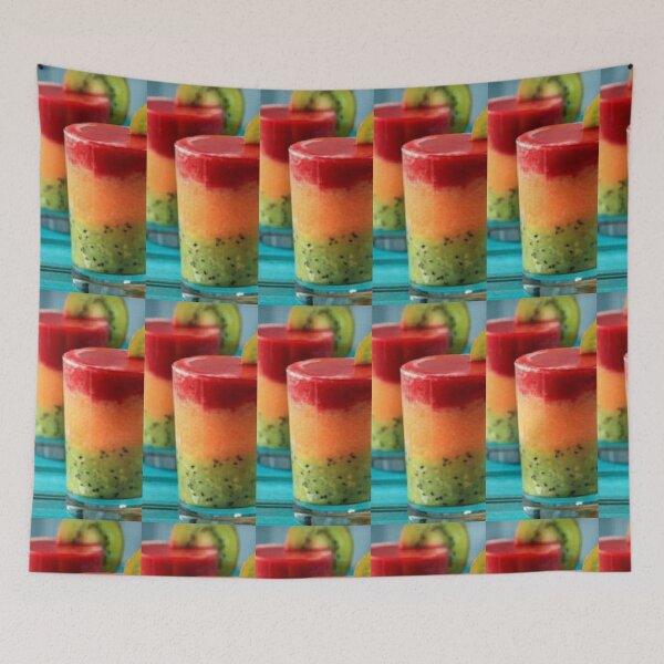 Item preview, Beautiful Red Gold and Green Dessert Drinks with Green Kiwee garnishes.  designed and sold by Tiannalaw.