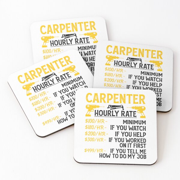 Item preview, Carpenter Hourly Rate Vintage Design For Woodworker - Funny Carpenter Retro designed and sold by naworas.