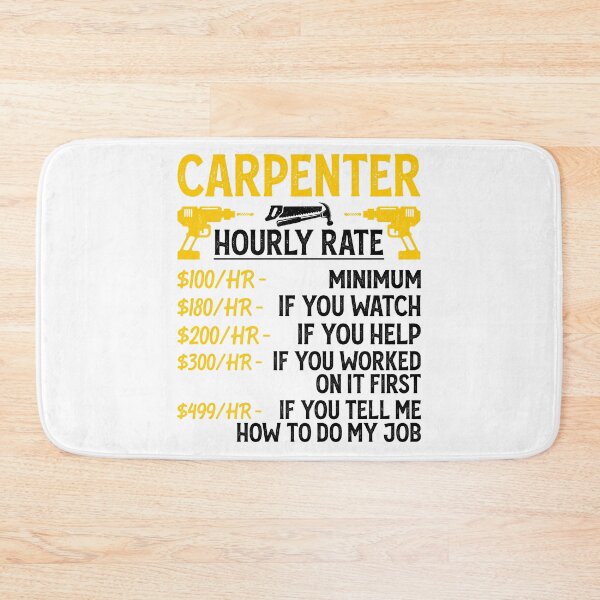 Item preview, Carpenter Hourly Rate Vintage Design For Woodworker - Funny Carpenter Retro designed and sold by naworas.