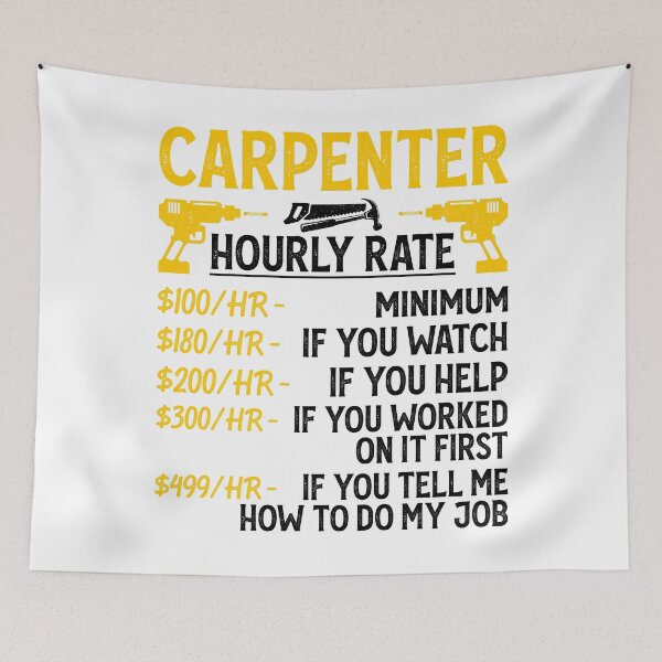 Item preview, Carpenter Hourly Rate Vintage Design For Woodworker - Funny Carpenter Retro designed and sold by naworas.