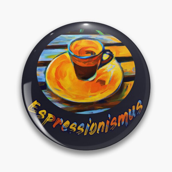 Item preview, Expressionism espresso yields espressionism art humor with oil painting designed and sold by GiborDesign.