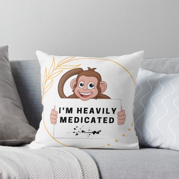 Item preview, I'm Heavily Medicated Monkey Sticker designed and sold by Itis-Whatitis.