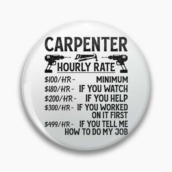 Item preview, Carpenter Hourly Rate Retro Design For Woodworker - Funny Carpenter Vintage designed and sold by naworas.