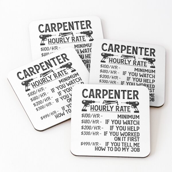 Item preview, Carpenter Hourly Rate Retro Design For Woodworker - Funny Carpenter Vintage designed and sold by naworas.