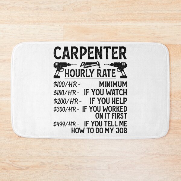Item preview, Carpenter Hourly Rate Retro Design For Woodworker - Funny Carpenter Vintage designed and sold by naworas.