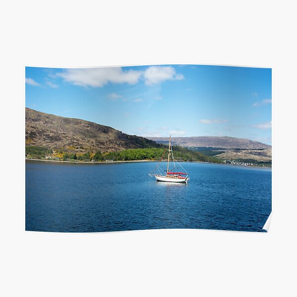 Boat on Loch Linnhe Poster