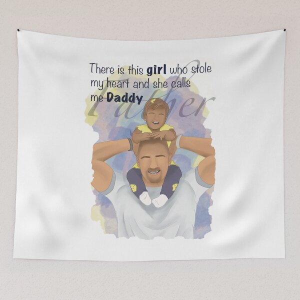 Item preview, Father and daughter portrait with an inspirational quote designed and sold by TrusteeDesign.