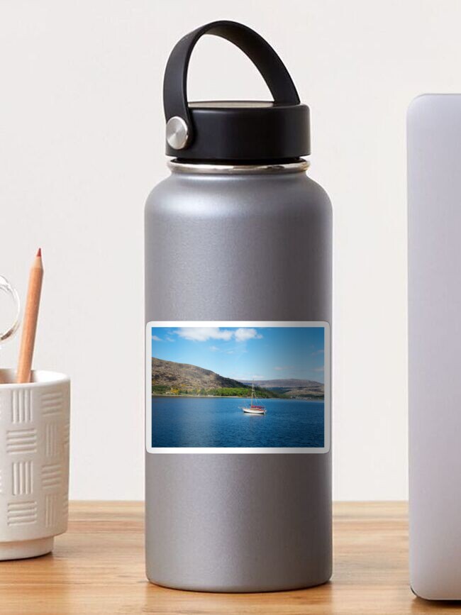Thumbnail 1 of 3, Sticker, Boat on Loch Linnhe designed and sold by SiobhanFraser.