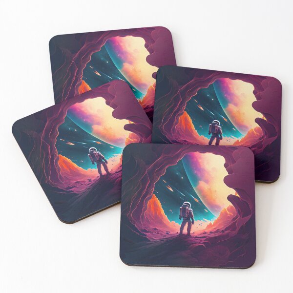 Item preview, an astronaut peaks into another world designed and sold by lightsonfire.