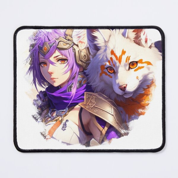 Item preview, female wolf with her pet wolf designed and sold by Wolf-Bros.