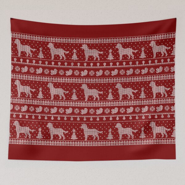 Item preview, Ugly Christmas sweater dog edition - Poodle red designed and sold by Camilla Fjäder.