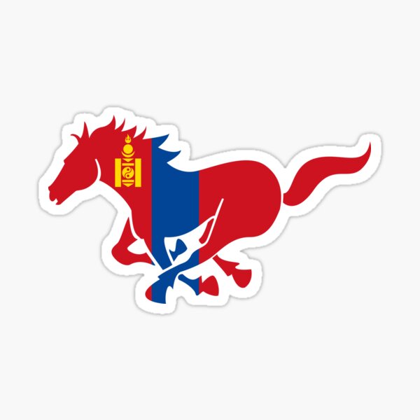 Flag Horse of Mongolia Sticker