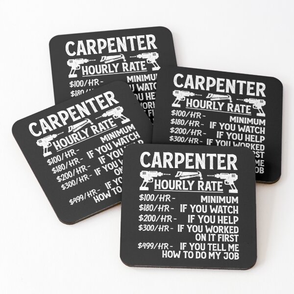 Item preview, Carpenter Hourly Rate Vintage Design For Woodworker - Funny Carpenter Retro designed and sold by naworas.