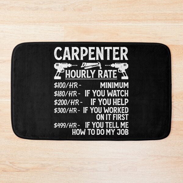 Item preview, Carpenter Hourly Rate Vintage Design For Woodworker - Funny Carpenter Retro designed and sold by naworas.