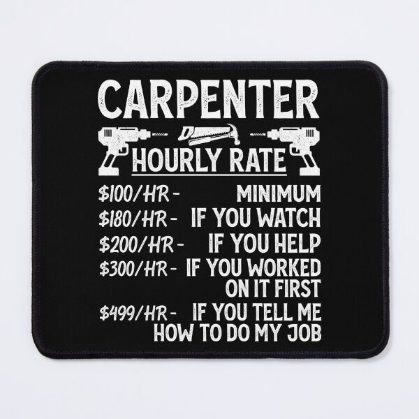 Item preview, Carpenter Hourly Rate Vintage Design For Woodworker - Funny Carpenter Retro designed and sold by naworas.