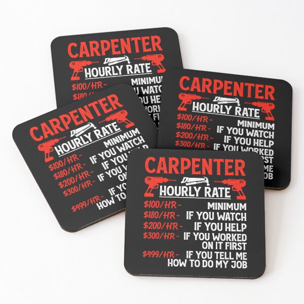 Item preview, Carpenter Hourly Rate Vintage Design For Woodworker And Handyman - Funny Carpenter Retro designed and sold by naworas.