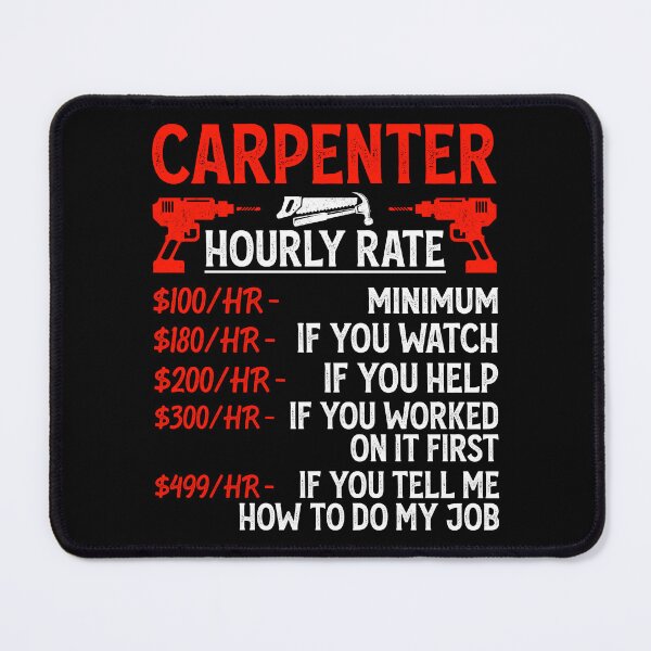 Item preview, Carpenter Hourly Rate Vintage Design For Woodworker And Handyman - Funny Carpenter Retro designed and sold by naworas.