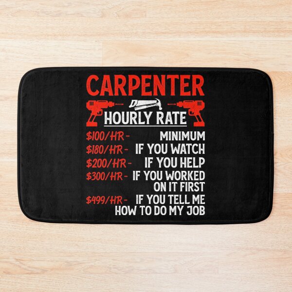 Item preview, Carpenter Hourly Rate Vintage Design For Woodworker And Handyman - Funny Carpenter Retro designed and sold by naworas.