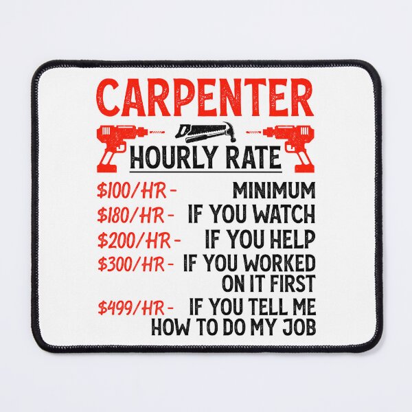 Item preview, Carpenter Hourly Rate Vintage Design For Woodworker And Handyman - Funny Carpenter Retro designed and sold by naworas.